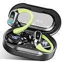 Wireless Earbuds, 2025 Bluetooth 5.4 Headphones Sport, Bluetooth Earbuds with ENC Noise Canceling Mic, 50H Stereo Wireless Headphones IP7 Waterproof with Earhooks, Dual LED Display for Workout/Running