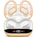 Wireless Earbuds,75Hrs Bluetooth 5.4 Headphones with Earhooks Over Ear Buds