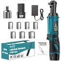 Wireless electric ratchet wrench set, brushless electric ratchet wrench, suitable for home and car repairs, a holiday gift for men, optional. (Battery 1+multiple accessories)