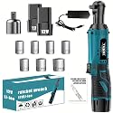 Wireless electric ratchet wrench set, brushless electric ratchet wrench, suitable for home and car repairs, a holiday gift for men, optional. (Battery * 2+practical accessories)