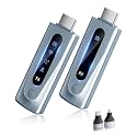 2025 Upgraded Wireless HDMI Transmitter and Receiver 328FT/100M, LED Display, 4K Decode 1080P@60Hz Ultra HD Video Output, Plug&amp;Play 5G+2.4G for Video and Audio to Monitor from PC/Projector/TV Box Blue