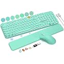Wireless Keyboard and Mouse Backlit - Typewriter, Magnetic Wrist Rest