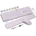 Wireless Keyboard and Mouse Backlit - Typewriter, Magnetic Wrist Rest