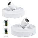Wireless LED Spotlight Battery Operated Picture Lights, Stick Spot Lights with 2 Remote, Dimmable Puck Lights with Timmer for Wall Display Painting Dartboard Artwork Accent Closet, 2-Pack
