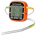 Wireless Meat Thermometer Digital, Smart Meat Thermometer with Large LCD Backlit Display, with APP Control Timer Alarm, for BBQ Grill Oven Kitchen Outdoor Cooking (2 Probes)