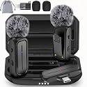 Wireless Mini Lavalier Microphone for iPhone, Android w/ Charging Case