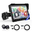 Wireless Motorcycle Apple Carplay,5 Inch Portable Motor GPS Navigation with Apple Carplay &amp; Android Auto,Siri &amp; Google Assistant, Anti-Glare/Bluetooth 5.2/ Voice Control/ IP69K Waterproof Touchscreen
