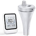 Wireless Pool Thermometer with Indoor Monitor, IP68 Waterproof