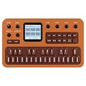 M-VAVE Wireless Portable FM Synthesizer with Built-in Speaker and Battery, 6 Operators, 32 Algorithms, 128 Preset Sounds, Display Screen, 6 Built-in Effects, Arpeggiator, 16-Step Sequencer (Orange)