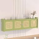 Wireless Router Storage Box - Wall Mount Cabinet nizer, Rattan Shelf for Cable Management & Hidden Electl Storage, Stylish Home Décor Solution