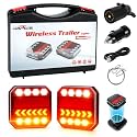 Wireless Trailer Lights Magnetic, New Rechargeable LED Trailer Light Kit with Brake Lights, Turn Signals and Reverse Lights for Towing Truck Camper RV Boat