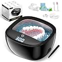 Wireless Ultrasonic Retainer Cleaner, Rechargeable Ultrasonic Cleaning Machine for Dentures, Retainer, Aligner, Mouthguards and Toothbrush Head, 43kHz Portable Ultra Sonic Jewelry Dental Clean Pod