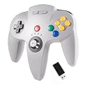 Wireless USB N64 Controller for Switch, 2.4ghz Rechargeable N64 Remote Wireless Game Joystick Controller for Switch/Switch Lite/Switch OLED, MAC, PC Windows 7,8,10,11 Gray