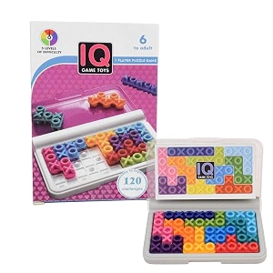 wirescorts iq link game toy travel game for kids and adults brain game iq games with 120 challenges - multicolor