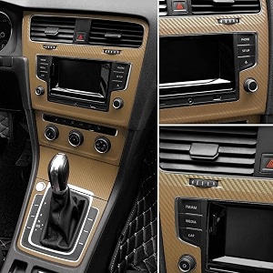 WISDOM 3D Golden Carbon Fiber Vinyl Wrap
