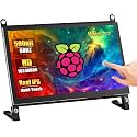 wisecoco 7 Inch Touchscreen Monitor for Raspberry Pi HDMI IPS 1024 x 600 Mini LCD Display for RPI Pi 5/4B/3B 2 Zero B B+ Windows Driver-Free