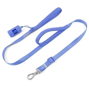 wisedog durable two handle dog leash dog leash heavy duty with dual soft padded handles adjustable length as short leash for medium large dogs moonlight blue l52 ft-6 ft