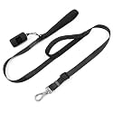 Wisedog Durable Two Handle Dog Leash: Dog Leash Heavy Duty with Dual Soft Padded Handles, Adjustable Length as Short Leash for Medium Large Dogs (Classic Black, M|4.2 ft-5 ft)