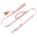Wisedog Durable Two Handle Dog Leash: Dog Leash Heavy Duty with Dual Soft Padded Handles, Adjustable Length as Short Leash for Medium Large Dogs (Gossamer Pink, L|5.2 ft-6 ft)