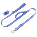 Wisedog Durable Two Handle Dog Leash: Dog Leash Heavy Duty with Dual Soft Padded Handles, Adjustable Length as Short Leash for Medium Large Dogs (Moonlight Blue, L|5.2 ft-6 ft)
