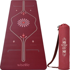 Wiselife Alignment PU Rubber Professional Yoga Mat