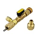 Valve Core Remover Tool for R22 R410 R404 R407 Dual Size SAE 1/4 5/16 Port