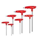 WISEUP t handle allen wrench set Metric,CR-V heavy duty hex key set with long arm,7-keys 2 2.5 3 4 5 6 8mm