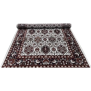 wish carpet kashmiri design persian carved carpet for your bed room with 1 inch thickness 4 x 6 feet colour ivory