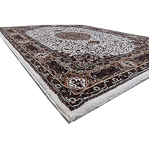 wish carpet kashmiri design persian carved carpet for your hall amp living room with 1 inch thickness 9 x 12 feet 270x360 cm ivory