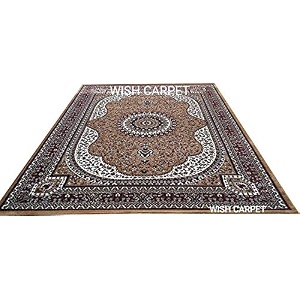 wish carpet kashmiri design persian carved carpet for your living room with 1 inch thickness 4 x 6 feet colour gold