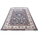 Wish Carpet Kashmiri Design Persian Carved Carpet for Bed Room with 1 inch Thickness 4 X 6 Feet Colour Multi