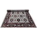 Wish Carpet Kashmiri Design Persian Carved Carpet for Your Bed Room with 1 inch Thickness 4 X 6 Feet Colour Ivory