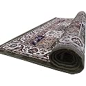 Wish Carpet Kashmiri Design Persian Carved &amp; Living Room with 1 inch Thickness 8 x 11 Feet Green 4