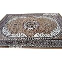 Wish Carpet Kashmiri Design Persian Carved Carpet for Your Hall &amp; Living Room with 1 inch Thickness 6 X 9 Feet (180x270 cm) Gold