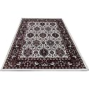 Wish Carpet Kashmiri Design Persian Carved Carpet for Your Hall &amp; Living Room with 1 inch Thickness 9 X 12 Feet (270x360 cm) Ivory