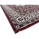 Wish Carpet Kashmiri Silk Carpet, Carpet for Living Room, Drawing Room &amp; Anywhere in Your Home, Red Color - 4x6 Feet