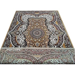 wish carpet kashmiri silk carpet for living room 6 x 9 feet 180x270 cm gold multi