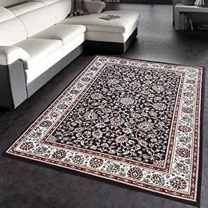 wish carpet kashmiri silk carpet for living room 8 x 11 feet 240x330 cm black multi