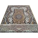 Wish Carpet Kashmiri Silk Carpet for Living Room 6 X 9 Feet (180x270 cm) Gold Multi