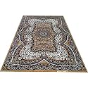 Wish Carpet Kashmiri Silk Carpet for Living Room 2 X 6 Feet Gold Multi