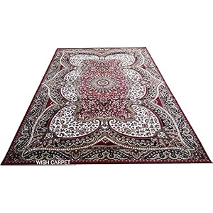 wish carpet kashmiri traditional silk carpet persian design 270x330cm 9 feet by 12 feet color-multi