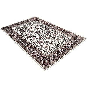 wish carpet kashmiri traditional woollen carpet with advanced 1 inch thickness amp classical look 3 x 5 feet color ivory