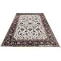 Wish Carpet Kashmiri Traditional Woollen Carpet with Advanced 1 Inch Thickness &amp; Classical Look 270x360cm (9 x 12 Feet) Color Ivory