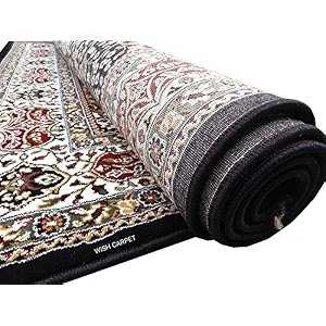 wish carpet new extra look kashmiri silk carpet persian design for living room amp bedroom size-4 x 6 feet black-multi