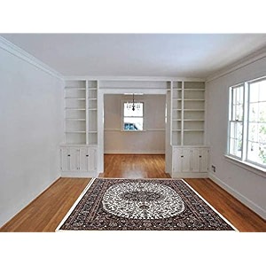 wish carpet new extra look kashmiri silk carpet persian design for living room amp bedroom size-6 x 9 feet - colour ivory
