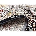 Wish Carpet New Extra Look Kashmiri Silk Carpet Persian Design for Living Room &amp; Bedroom, Size-9 x 12 Feet (Black-Multi)