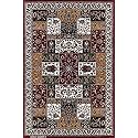 Wish Carpet New Extra Look Kashmiri Silk Carpet Persian Design for Living Room &amp; Bedroom, Size-9 x 12 Feet (Red-Multi)
