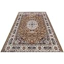 Wish Carpet New Extra Look Kashmiri Silk Carpet Persian Design for Runner Bedroom, Size-2 x 6 Feet - Colour Gold