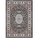 Wish Carpet New Extra Look Kashmiri Silk Carpet Persian Design for Living Room &amp; Bedroom, Size-8 x 11 Feet (Black-Multi)