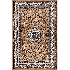 wish carpet kashmiri traditional silk carpet persian design 3 feet by 5 feet color-multi